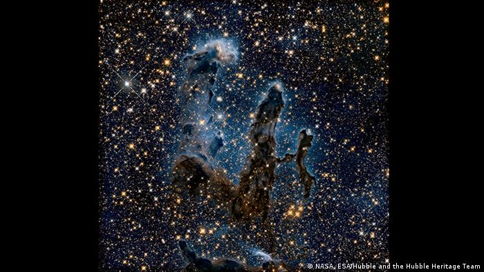 See the pillars of creation in infrared light