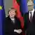 Arseni Jazenjuk und Angela Merkel in Berlin (Foto: AP Photo/Michael Sohn)