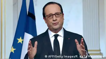 Reaktionen auf Anschläge in Frankreich Hollande