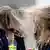 Zwei junge Frauen, denen der Wind die Haare ins Gesicht weht (Foto: dpa)