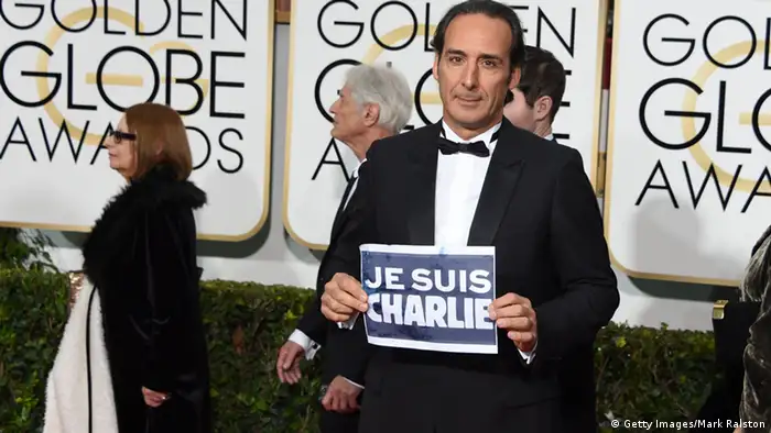 Golden Globes Alexandre Desplat Je suis Charlie