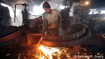 Indien Fabrik Arbeiter 12.01.2015