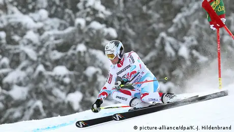 Deutschland Wintersport Wintersportgebiet Ski alpin - Riesenslalom in Garmisch-Partenkirchen