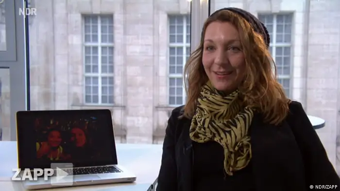 Screenshot Angela Köckritz in der NDR-Sendung ZAPP vom 14.01.2015