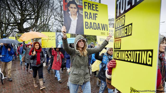 Demo gegen die Auspeitschung des Bloggers Raif Badawi i(foto: Beekman/AFP/Getty Images)