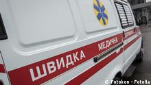 Close up on Ukrainian ambulance in Kiev. #66942205 Copyright: Fotokon - Fotolia