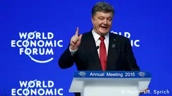 Davos WEF Auftritt Poroschenko 21.01.2015