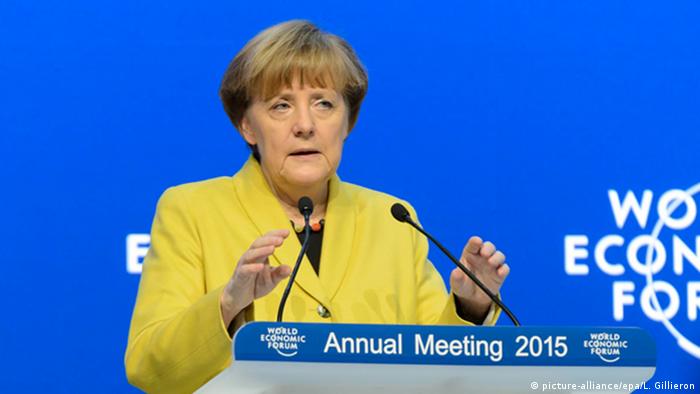 Анґела Меркель на Всесвітньому економічному форумі в Давосі