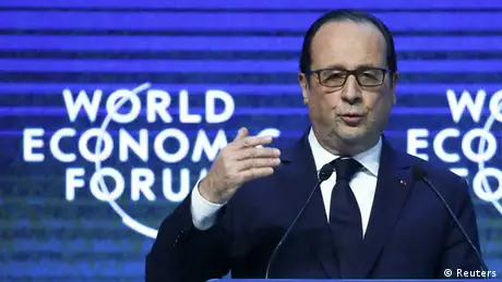 Frankreichs Präsident Francois Hollande beim Weltwirtschaftsforum in Davos (Reuters)