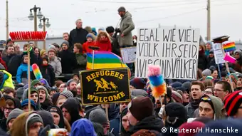PEGIDA Gegen-Demonstration in Dresden 25.01.2015