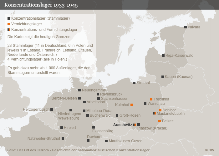 Infografik Konzentrationslager 1933-1945 Deutsch