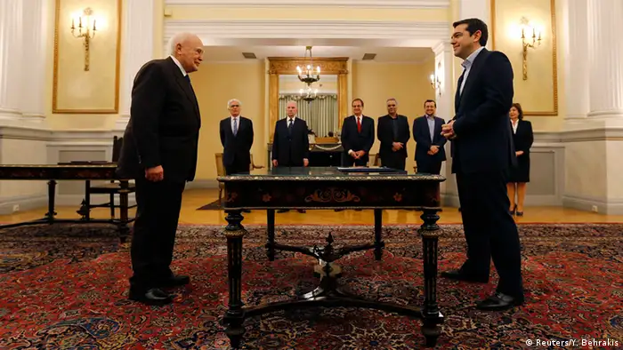 Tsipras Vereidigung zum neuen Premierminister 26.01.2015 Athen