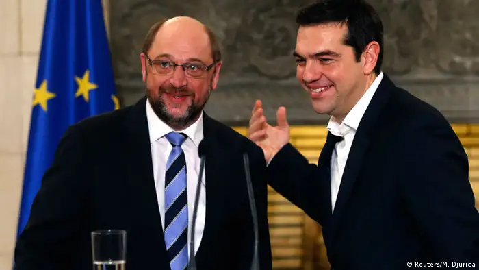 Martin Schulz und Alexis Tsipras