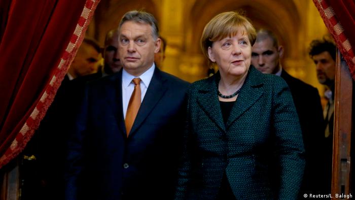 Канцлерка Анґела Меркель та прем’єр-міністр Угорщини Віктор Орбан