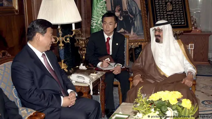 Xi Jinping zu Gast bei König Abdullah Archiv 2008 in Jeddah Saudi Arabien