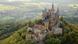 A aerial photo of the Hohenzollern castle in Baden-Württemberg A aerial photo of the Hohenzollern castle in Baden-Württemberg