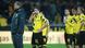 Dortmund players stand with Jürgen Klopp after their game against Augsburg Dortmund players stand with Jürgen Klopp after their game against Augsburg