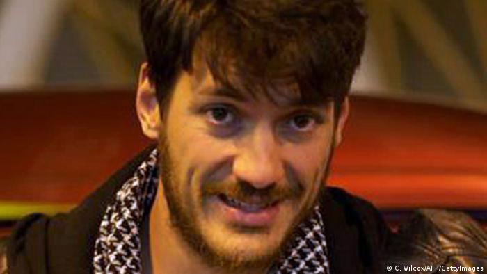 A picture shows freelance photographer Austin Tice in Cairo in March 2012