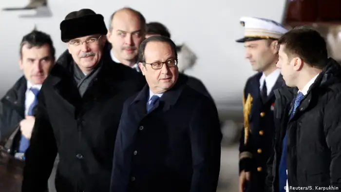 Ankunft Merkel und Hollande zu Gesprächen mit Putin in Moskau