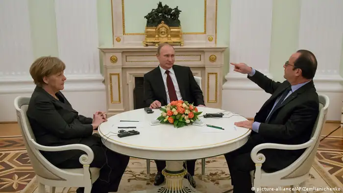 Merkel und Hollande zu Gesprächen mit Putin in Moskau