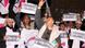 A group of people, including members of Yemen's Revolution Youth Council, hold banners and shout slogans during a demonstration against constitutional declaration issued by the Shiite Houthi movement A group of people, including members of Yemen's Revolution Youth Council, hold banners and shout slogans during a demonstration against constitutional declaration issued by the Shiite Houthi movement