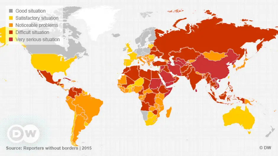 The Press Freedom Index by Reporters Without Borders | #mediadev | DW ...