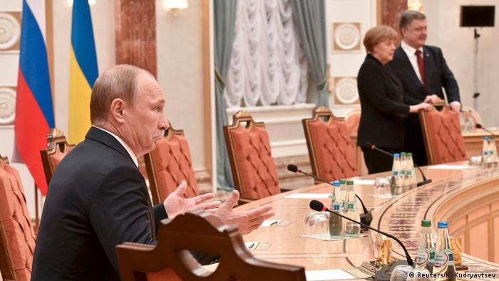 Weißrussland Minsk Ukraine Konferenz Putin Merkel Poroschenko