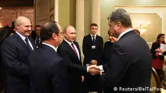 Weißrussland Minsk Ukraine Konferenz Putin Poroschenko