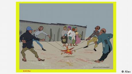 Äthiopische Karikaturen EINSCHRÄNKUNG