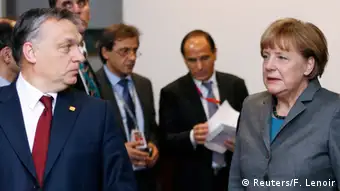 Brüssel Gipfel Treffen Orban Merkel Symbolbild