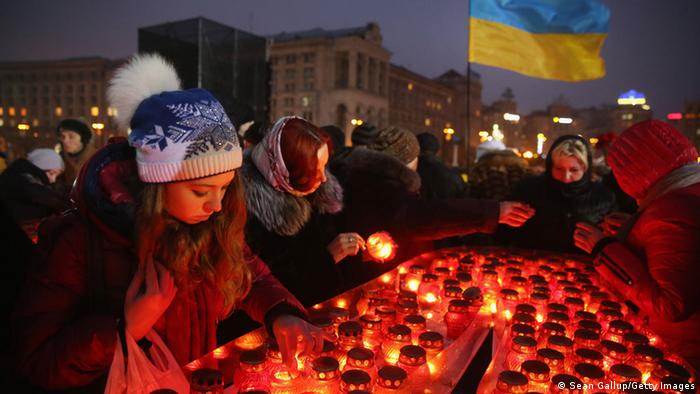 Ukraine Gedenken am 1. Jahrestag des Blutbads auf dem Maidan