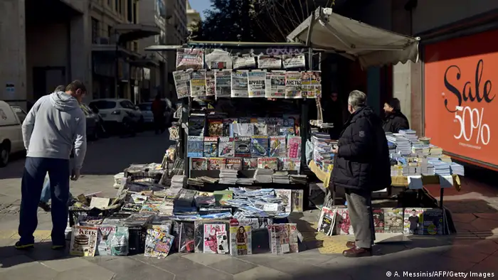 Griechenland Athen Zeitungsstand
