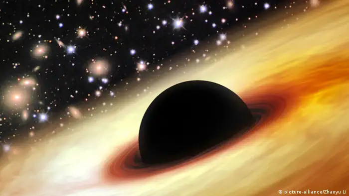 Schwarzes Loch in kosmischer Dämmerung