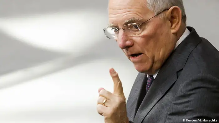 Deutschland Wolfgang Schäuble Debatte zur Griechenland Hilfe