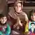 Mohammed Irfan's wife and children hold up a photo of him