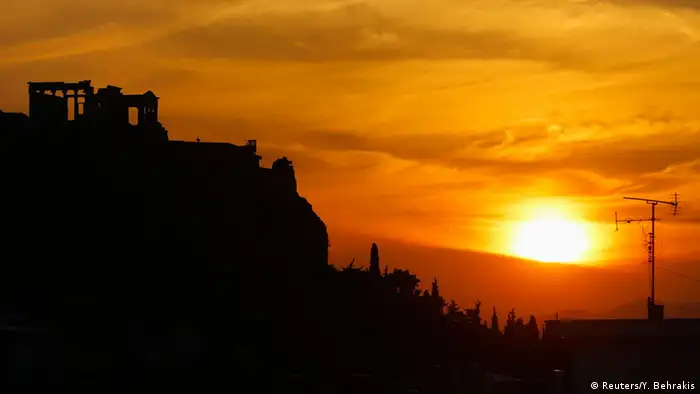 Griechenland Akropolis Sonnenaufgang Symbolbild Aufschwung