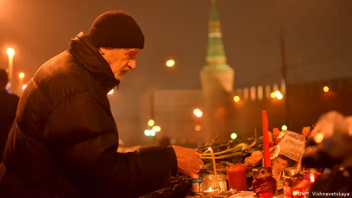 Russland Moskau Trauer Boris Nemzow
