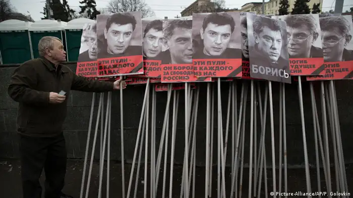 Russland Trauermarsch zum Gedenken an Boris Nemzow am 01.03.2015