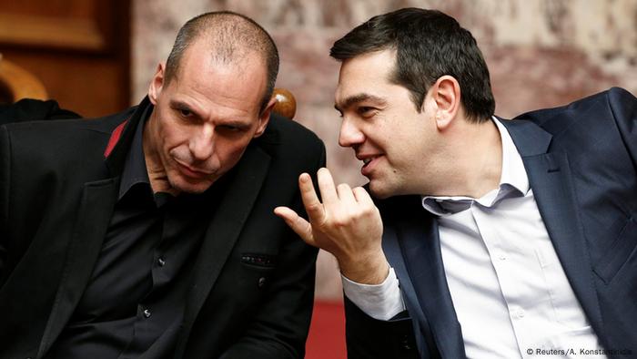 Griechenlands Regierungschef Tsipras (r.) mit Finanzminister Varoufakis (Foto: Reuters)