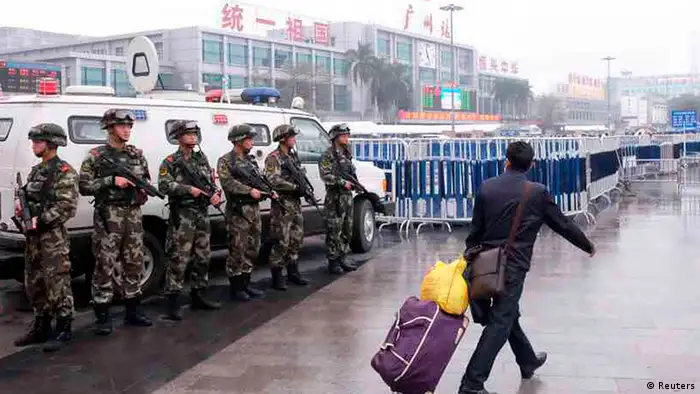 China Messer Anschlag im Hauptbahnhof Guangzhou