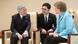Angela Merkel with Emperor Akihito and a translator Angela Merkel with Emperor Akihito and a translator