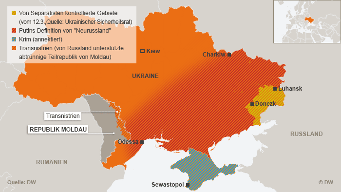 Karte Ukraine (Grafik: DW)