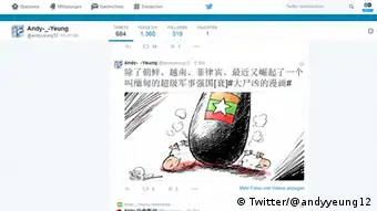 Internet-Reaktion zum myanmarischen Bombenabwurf in China (Screenshot)