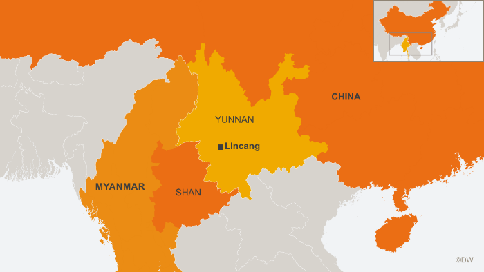 14.03.2015 DW online Karte Myanmar Shan China Lincang Yunnan