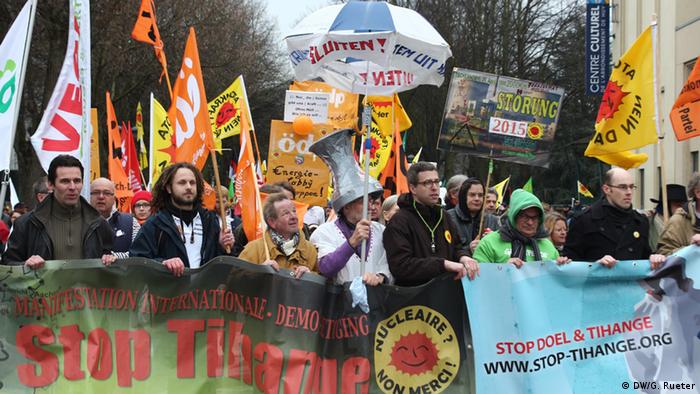 Belgien Internationaler Protest gegen Atomkraft