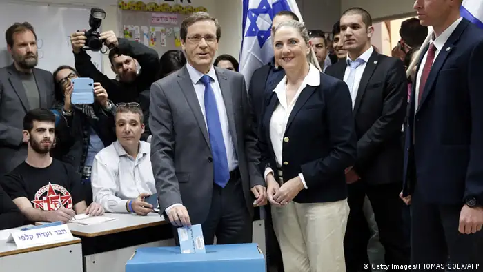 Israel Wahlen 2015 Zionistische Union Isaac und Michal Herzog