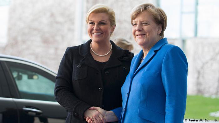 Deutschland Kroatien Grabar-Kitarovic bei Merkel