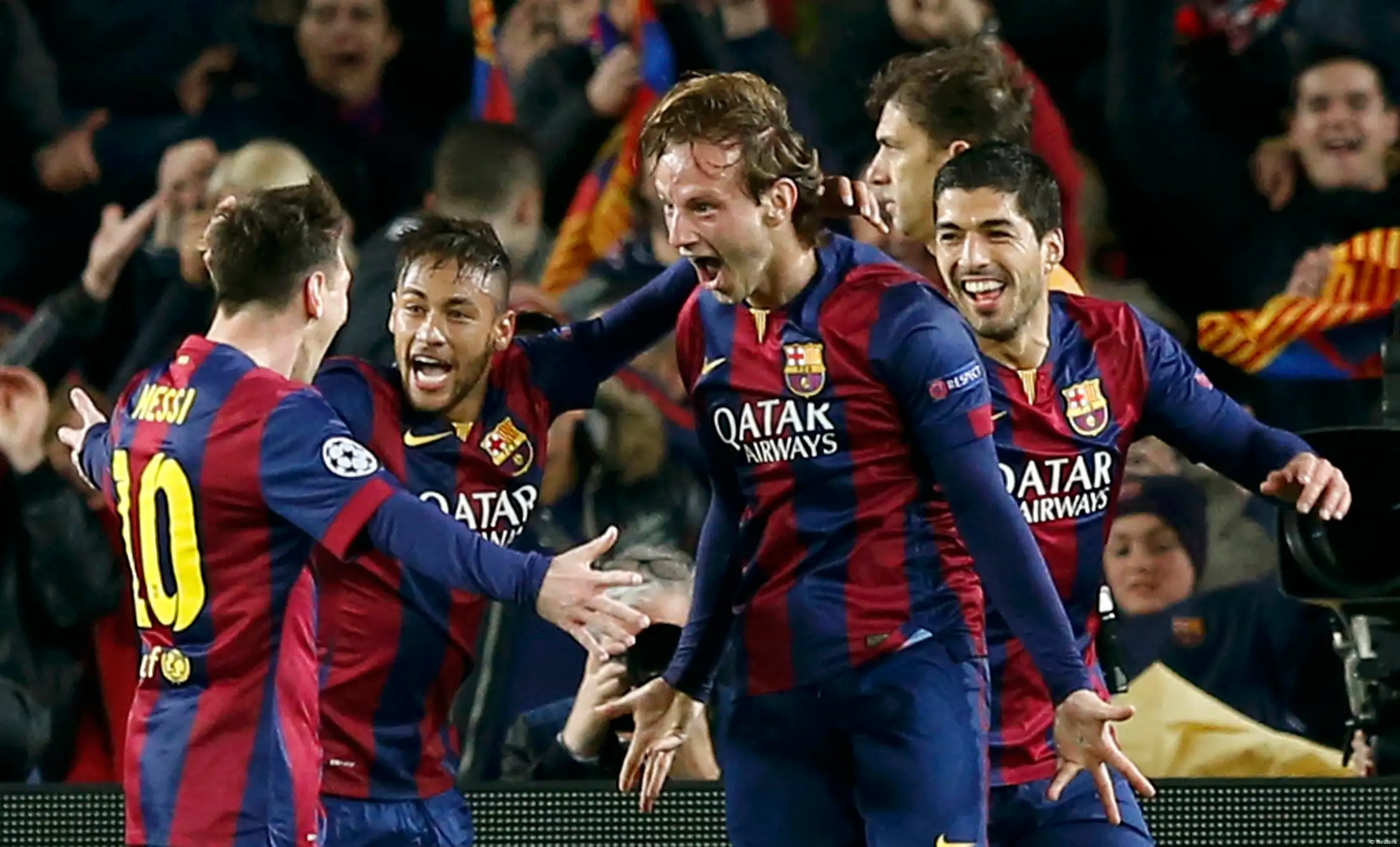 Barcelona bejubelt den Siegtreffer von Rakitic gegen ManCity