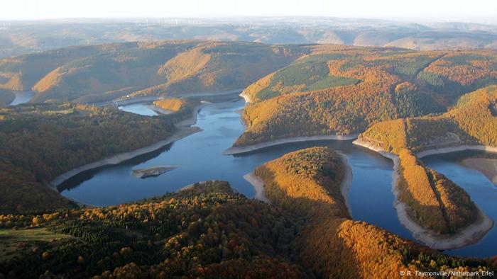 Aerial view of the Eifel Nature Park