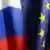 Флаги ЕС и РФ